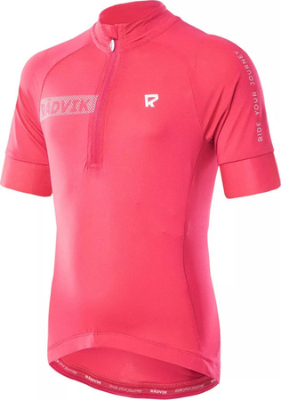 Dziecięca koszulka rowerowa Radvik Alpha JRG różowa rozmiar 158