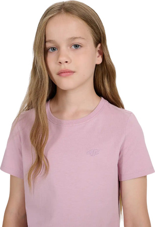 Koszulka dla dziewczynki 4F F2397 jasny róż 4FJWAW25TTSHF2397 56S