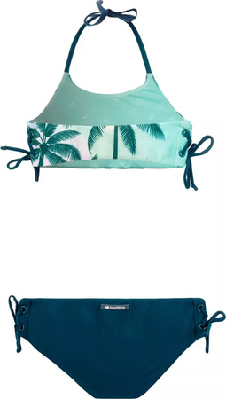 Dziecięcy strój kostium kąpielowy dwuczęściowy Aquawave Hali Kids palms print rozmiar 128