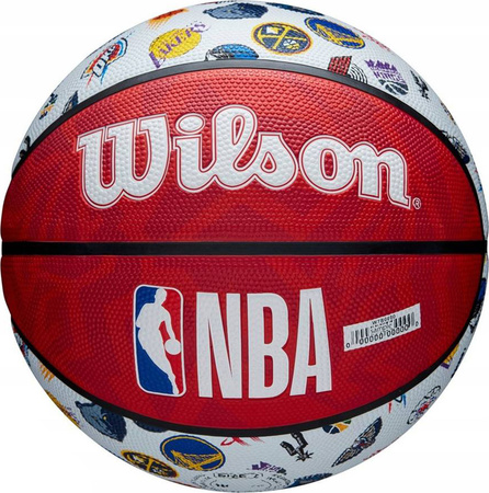 Piłka do koszykówki koszykowa Wilson NBA All Team RWB WTB1301XBNBA