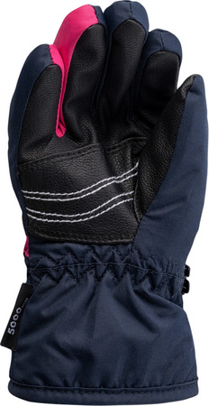 Dziecięce rękawice Brugi 3ZCF granatowo-różowe rozmiar 104/110