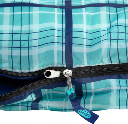 Śpiwór Nils camp nc2009 190 30x75cm niebieska kratka