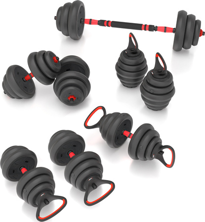 Zestaw ciężarów hantla gryf 20kg HMS sgn120 pro set 6w1
