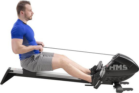Wioślarz magnetyczny treningowy domowy HMS wymiary 195 x 58,5 x 49 cm