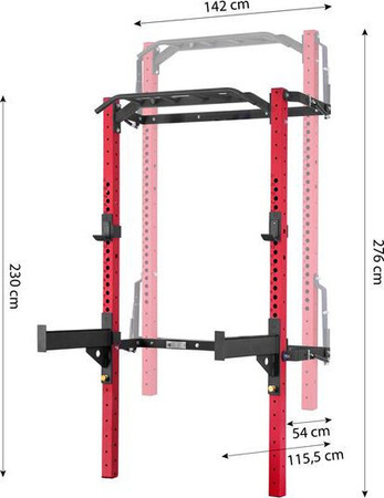 Klatka treningowa składana red HMS klt23