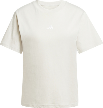 Koszulka damska adidas Essentials Small Logo Cotton beżowa JI6079
