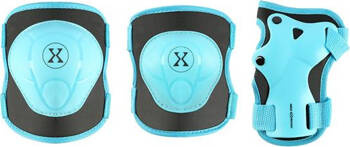 Zestaw ochraniaczy kolana łokcie nadgarstki na rolki deskorolkę hulajnogę Nils Extreme H704 niebieski rozmiar M