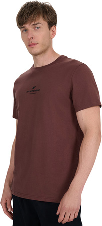 Koszulka męska 4F M2961 ciemny brązowy 4FWAW25TTSHM2961 80S