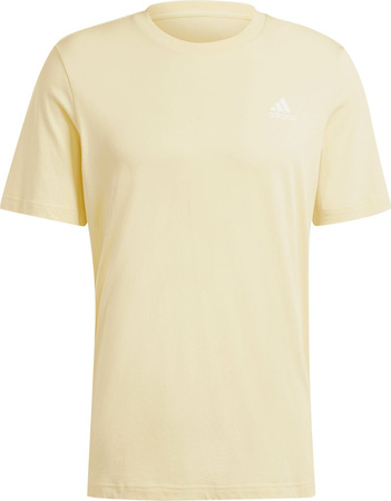 Koszulka męska adidas Essentials Single Jersey Embroidered Small Logo żółta IX0121
