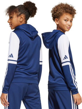 Bluza dla dzieci adidas Squadra 25 Hoodie granatowo-biała JD4800