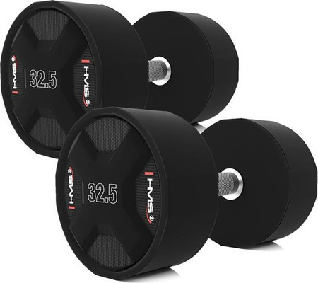 Zestaw hantli poliuretanowych 2 x 27.5 - 37.5 kg cpu (325 kg) HMS HPC SET