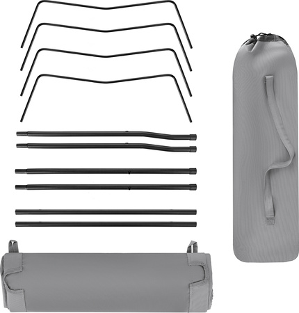 Łóżko polowe turystyczne składane Nils Camp NC3504 szare 190x60x20cm