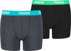 Bokserki dla dzieci Puma Basic Boxer 2P czarne, szare 935454 01
