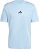 Koszulka męska adidas Essentials Small Logo Single Jersey błękitna JF1101