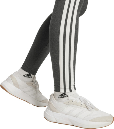 Legginsy damskie adidas Essentials 3-Stripes Cotton szare JZ3299
