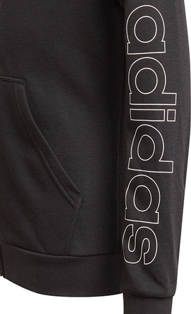 Bluza dla dzieci adidas Essentials Full-Zip Hoodie HD czarna GN4050