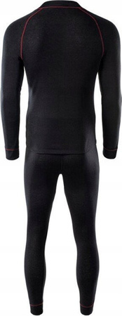 Bielizna termoaktywna męska zestaw bluza spodnie kalesony legginsy Hi-tec Sorin set czarna rozmiar XXL