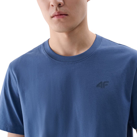 Koszulka męska 4F M2256 denim 4FWMM00TTSHM2256 32S