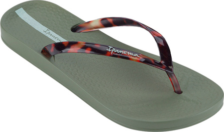 Klapki japonki damskie Ipanema Anat khaki 83475-AJ405