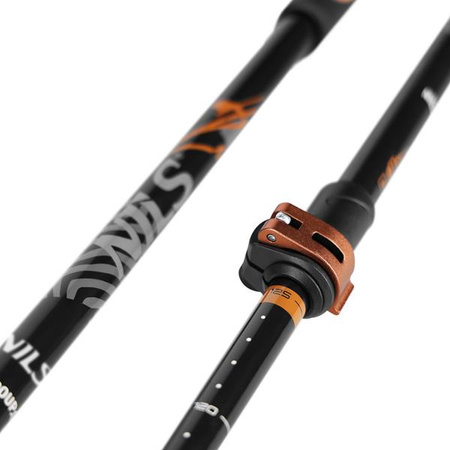 Kijki kije regulowane nordic walking włókno węglowe Nils NW8613