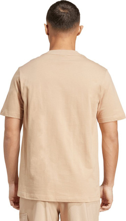 Koszulka męska adidas Essentials Small Logo Single Jersey beżowa JX5657