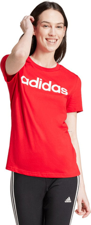Koszulka damska adidas Loungewear Essentials Slim Logo Tee czerwona IY9189