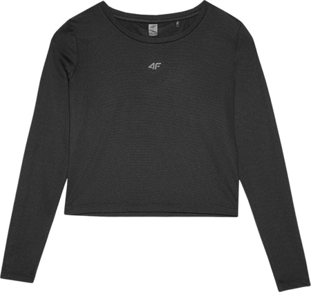 Koszulka damska longsleeve 4F F218 czarna 4FWSS24TFLOF218 20S