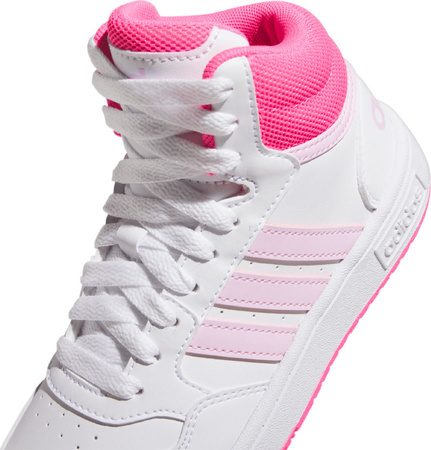 Buty dziecięce adidas Hoops Mid biało-różowe IF2722