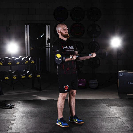 Sztanga/gryf stały gumowany HMS GSG-25 25kg