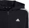 Bluza dla dzieci adidas Essentials 3-Stripes Fleece Full-Zip Hoodie czarna HR6331