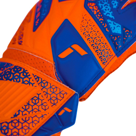 Rękawice bramkarskie Reusch Attrakt Solid Junior pomarańczowo-niebieskie 5572515 2290