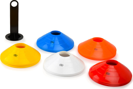 Pachołki znaczniki stożkowe stojak TT50-19 SMJ sport 50 sztuk