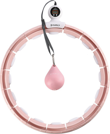 Hula hop pink z magnesem i obciążnikiem licznik HMS hhm15