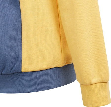 Bluza dla dzieci adidas CB FT HD niebiesko-żółta IS2689