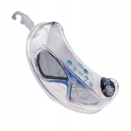 Okularki pływackie maska dla dorosłych Aquawave Fliper przezroczysto-niebieska