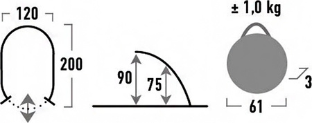 Namiot plażowy High Peak Calvia niebiesko-szary 10124