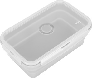 Pojemnik na żywność lunch box składany silikonowy Nils Camp NC4105 szary 1200ml
