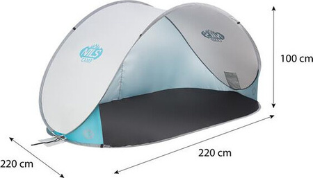 Namiot plażowy samorozkładający Nils Camp NC3174 jasny szary