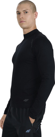 Koszulka męska longsleeve 4F M417 czarna 4FWAW25TFLOM417 20S