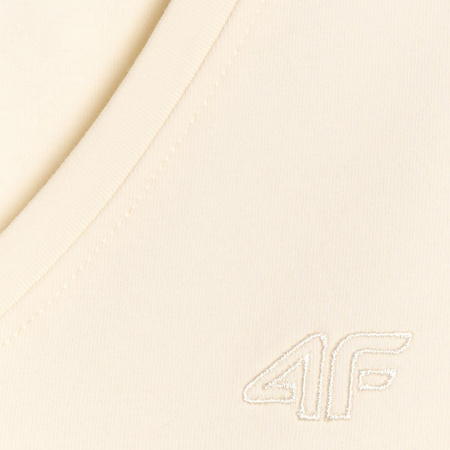Koszulka damska 4F F2969 kremowa 4FWAW25TTSHF2969 12S