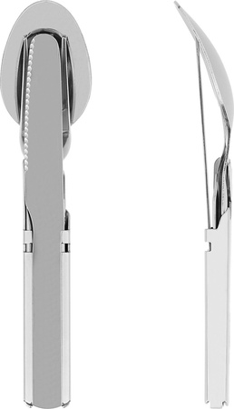 Sztućce turystyczne zestaw łyżka widelec nóż ze stali nierdzewnej etui Nils camp nc1712