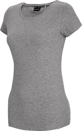 Koszulka damska 4F jasny szary melanż NOSH4 TSD001 27M