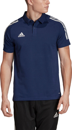Koszulka męska adidas Condivo 20 Polo granatowo-biała ED9245