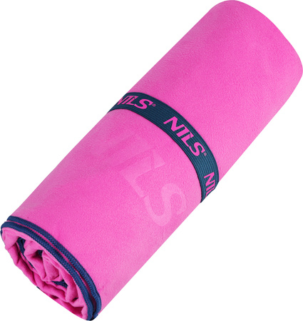 Ręcznik turystyczny z mikrofibry szybkoschnący Nils NCR13 różowy 200x90 cm