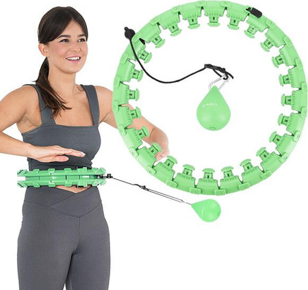 Hula hop z wypustkami i obciążnikiem HMS hhw01 zielone