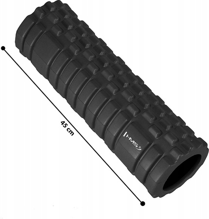 Wałek roller do masażu ćwiczeń fitness HMS FS102 black 45 cm