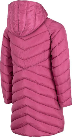 Kurtka dla dziewczynki 4F ciemny róż HJZ22 JKUDP003 53S