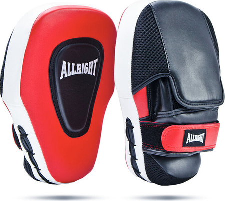 Łapy tarcze trenera profilowane packi czarno-czerwone para zestaw 2 sztuki