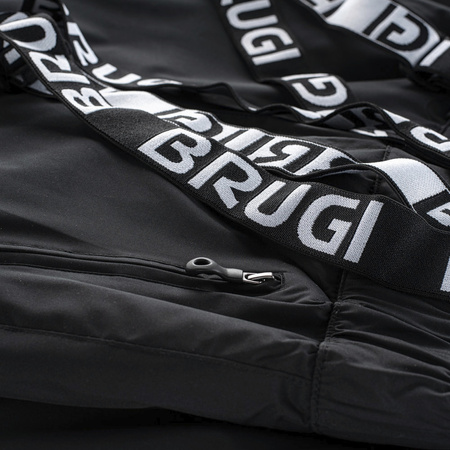 Męskie spodnie narciarskie z membraną wodoodporną 5000mm Brugi 4ARD czarne rozmiar XL