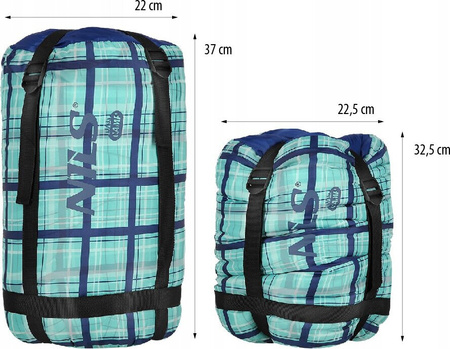 Śpiwór Nils camp nc2009 190 30x75cm niebieska kratka